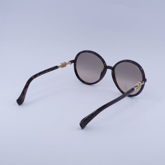 MaxMara EMME15 MM0065 52G Sunglasses Havana Round Frame, Brown Lenses - Picture 7 of 11